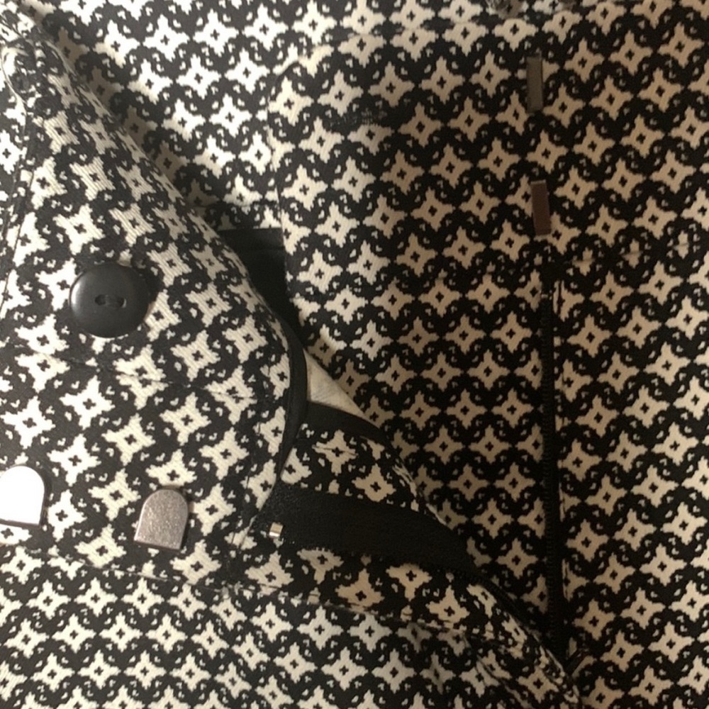 LOFT by Ann Taylor Marissa Skinny Black & White Geo Print Ankle Pants, Size 16 - Picture 9 of 12